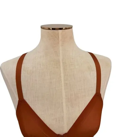 Skims No Show Molded Unlined Demi Bra Bronze Underwire NWT Size 36A - Picture 2 of 11